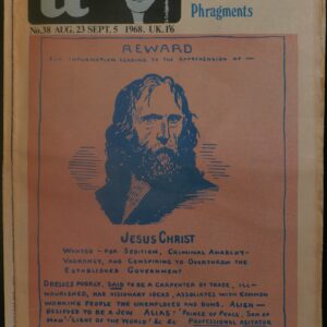 International Times, "Jesus Christ", N°38, 23 Aout - 5 Sept. 1968, UK, 46 x 29 cm